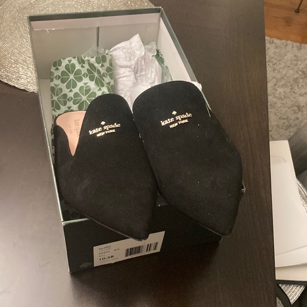 Black Suede Mules